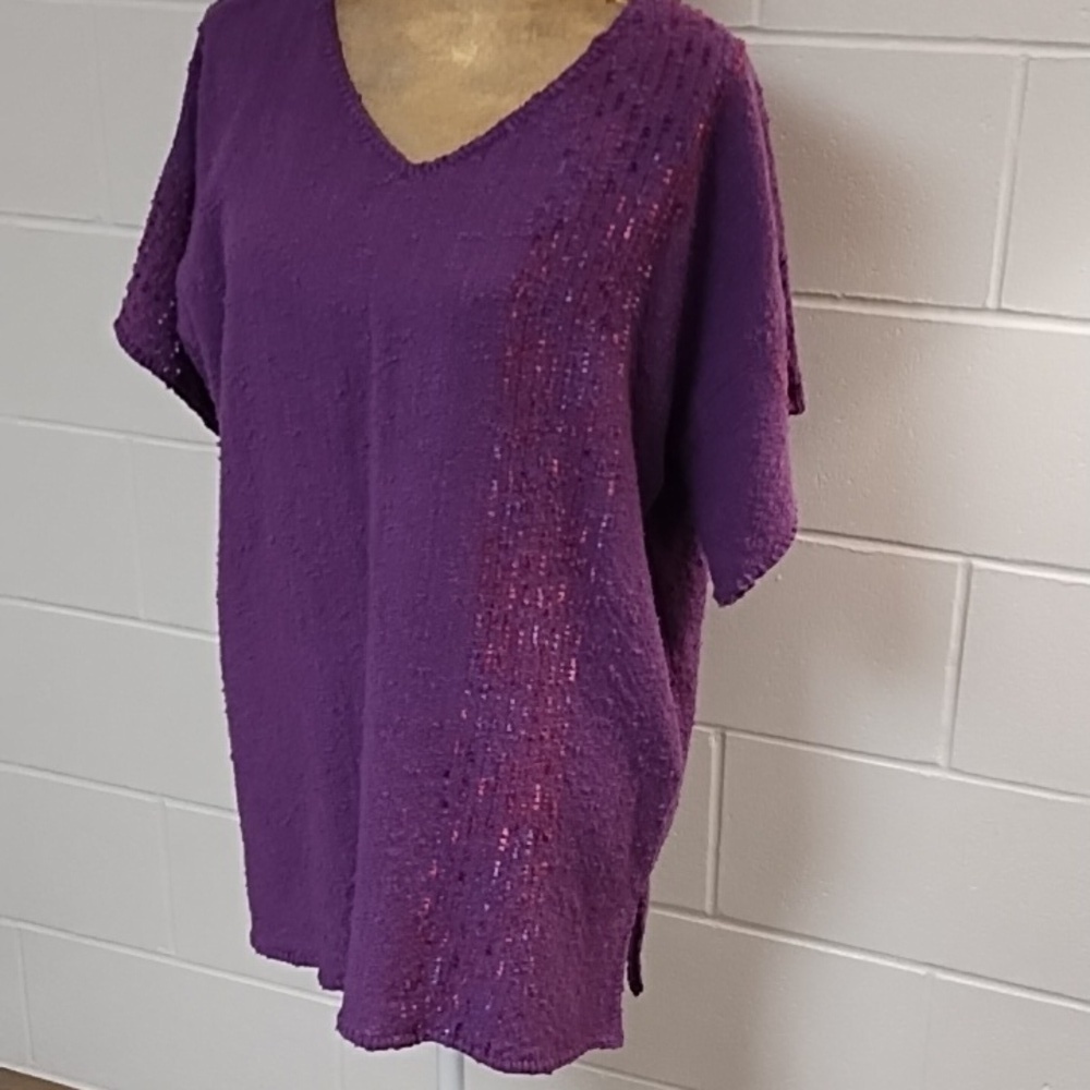 Carol Pritcher Appalacian Artist Handwoven One of a Kind Garment Tunic OSFA